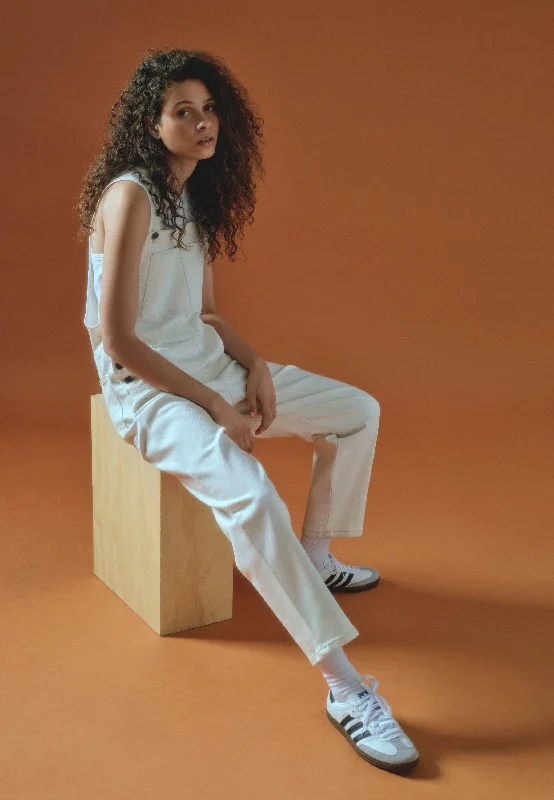 Economic Outlook WILLOW | All Blue Nude Hemp Loose Denim Overall