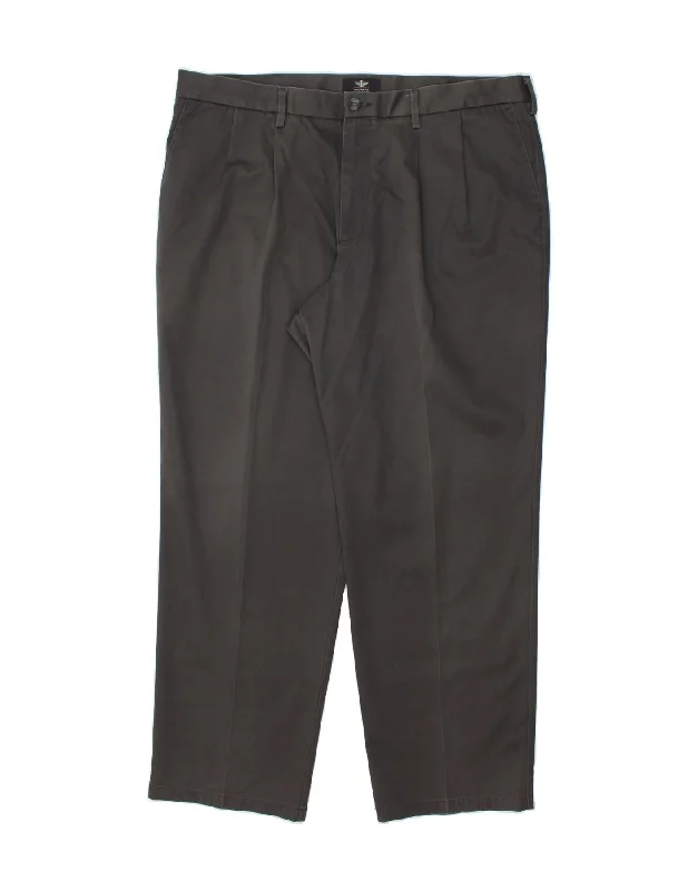 Versatile Comfort DOCKERS Mens Relaxed Fit Pegged Chino Trousers W40 L32 Grey Cotton