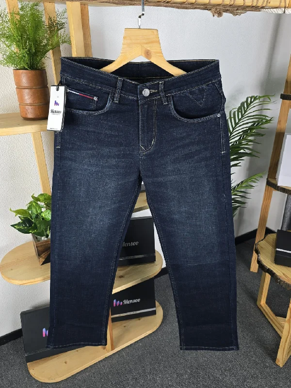 Elegant Fit Comfort Denim Jeans Dark Blue