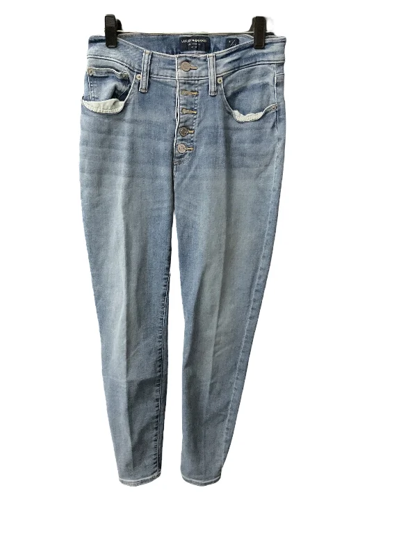 Casual Chic Wear Jeans Skinny By Lucky Brand In Blue Denim, Size: 4