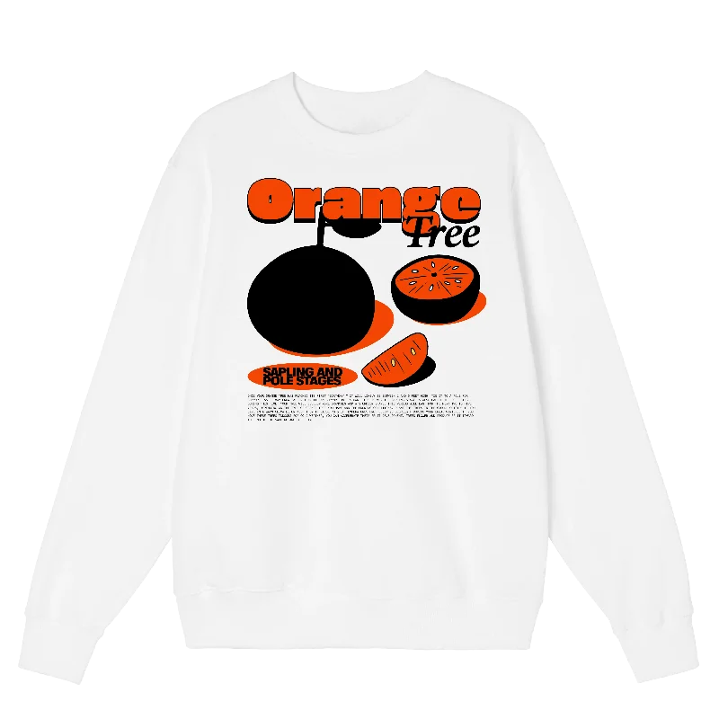 Sporty Comfort Orange Tree Crewneck