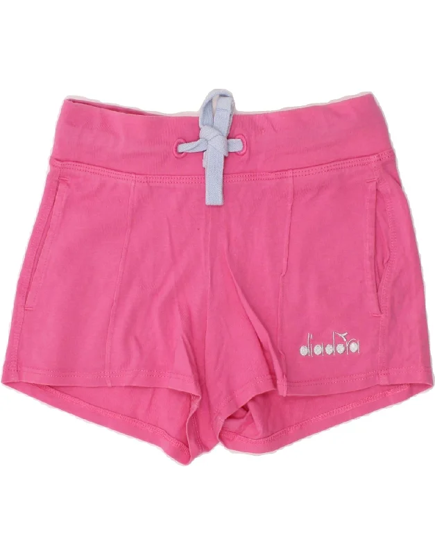 Relaxed Dresses DIADORA Girls Graphic Sport Shorts 6-7 Years XS Pink Cotton