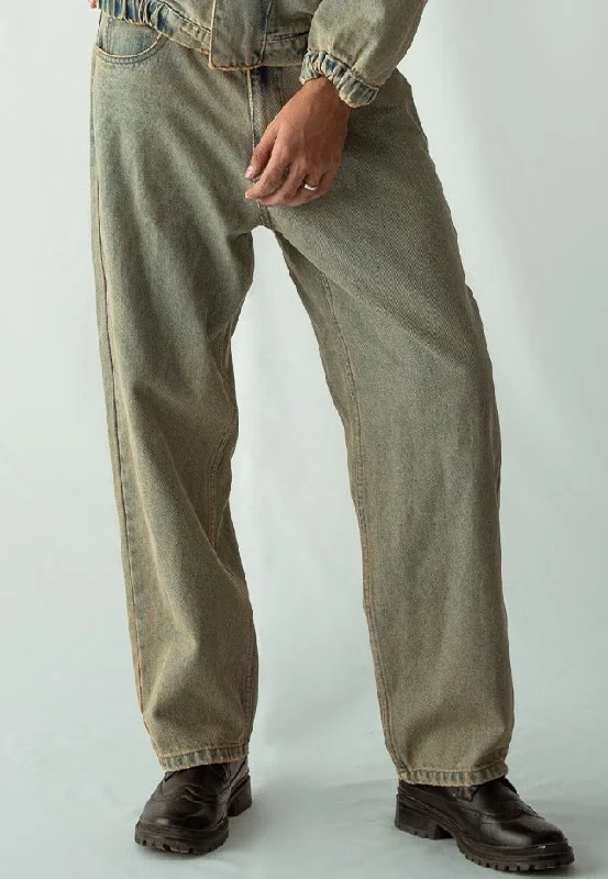 Printed Patterns Baggy Fit - Pale Blue