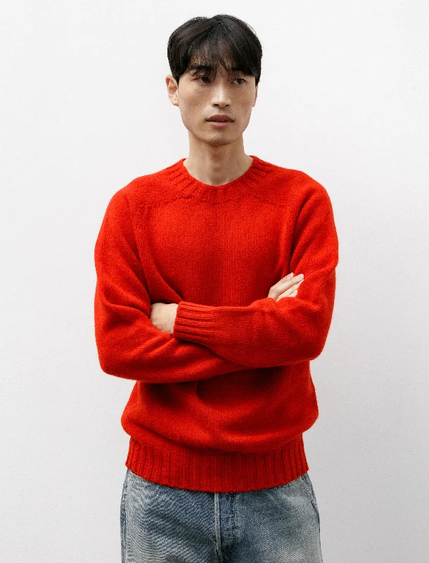 Comfortable And Cold-proof Boxy Space Knit Pullover Fire
