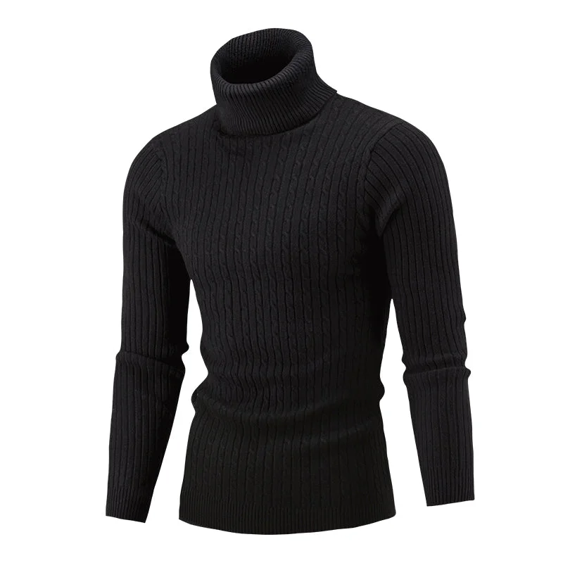 Elegant Wear Jumper Turtleneck Jacquard Sweater
