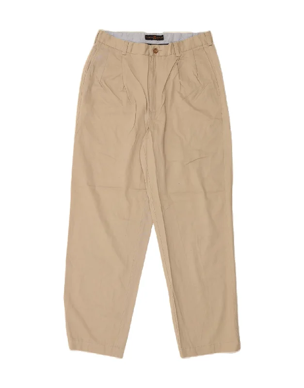 Smart Comfort Wear TOMMY HILFIGER Mens Pegged Chino Trousers W33 L32 Beige Cotton