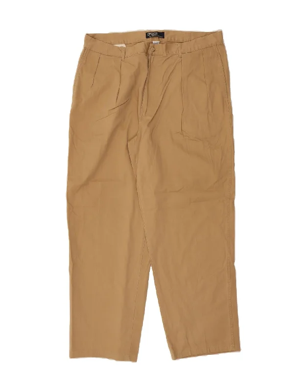 Versatile Style POLO RALPH LAUREN Mens Pegged Chino Trousers W38 L30 Beige Cotton