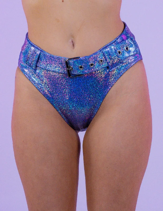 Soft Comfort Lavender Spectrum Belted Shorts