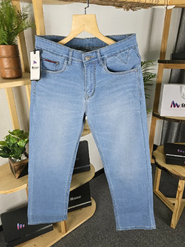 Cozy Lounge Wear Comfort Denim Jeans Sky