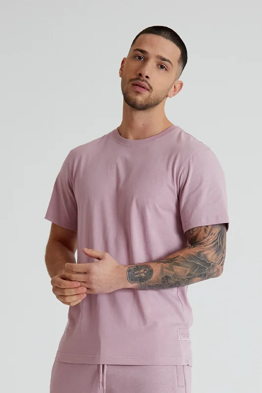 Fashion Innovation Aston crew neck t-shirt in Mauve haze