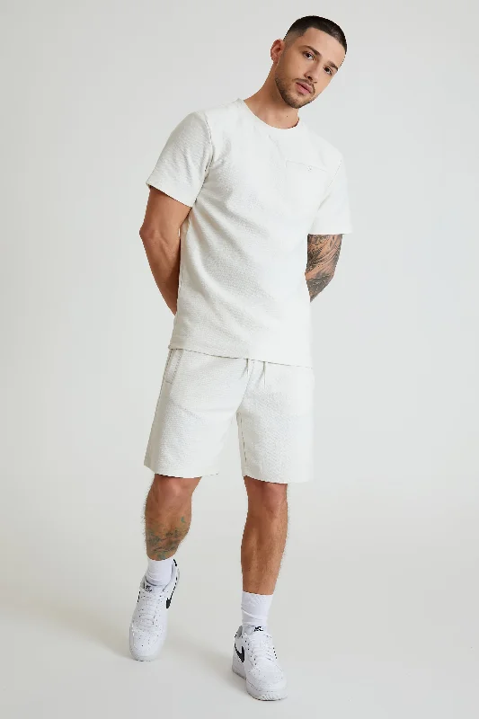 Elegant Design Edwin textured crew neck Dove