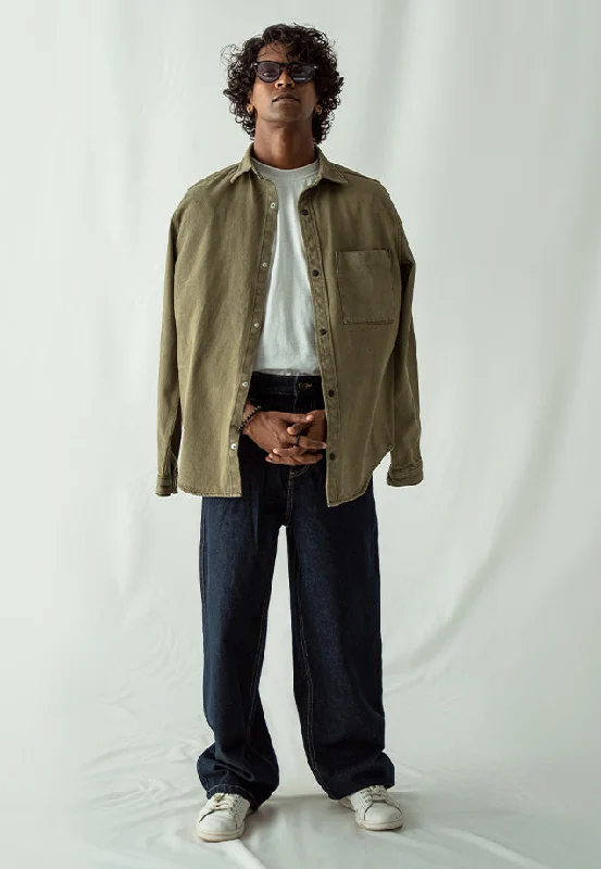 Fashionable In The Times Loose Fit Baggy Jeans - Denim Blue