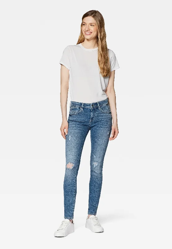 Bright Colors ADRIANA | All Blue Mid-Rise, Super Skinny