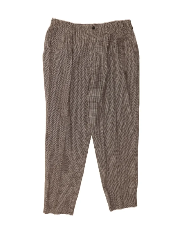 Elegant Fit LEE Mens Tapered Chino Trousers W34 L29 Grey Houndstooth Cotton