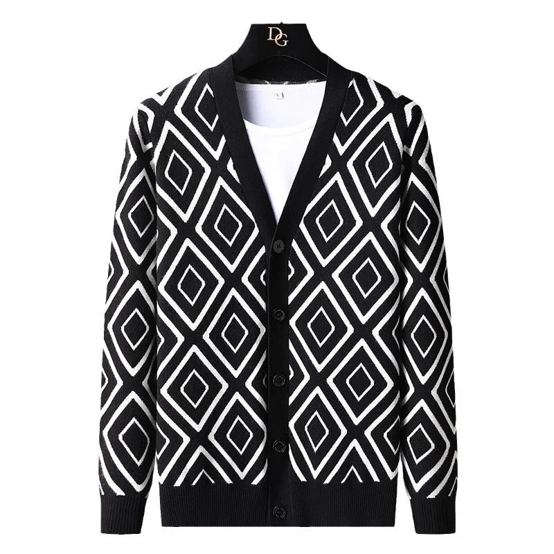 Chic Comfort European Goods High-end Knitted Cardigan Sweater For Men