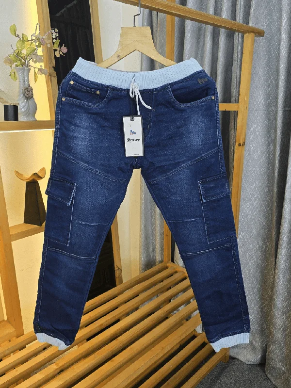 Luxe Comfort Mensoo Pocket Rib Jeans Dark Blue