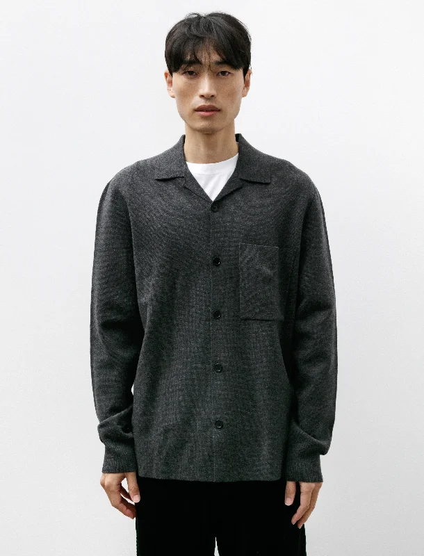 Denim Design Nicolai Merino Cotton Milano Jacket Dark Grey Melange