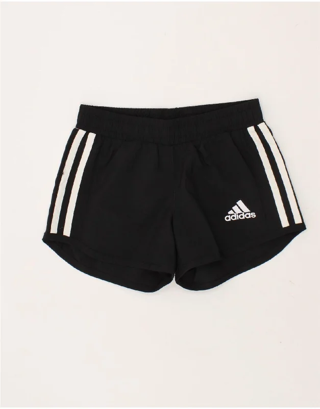 Easy Style ADIDAS Girls Sport Shorts 5-6 Years Black Polyester