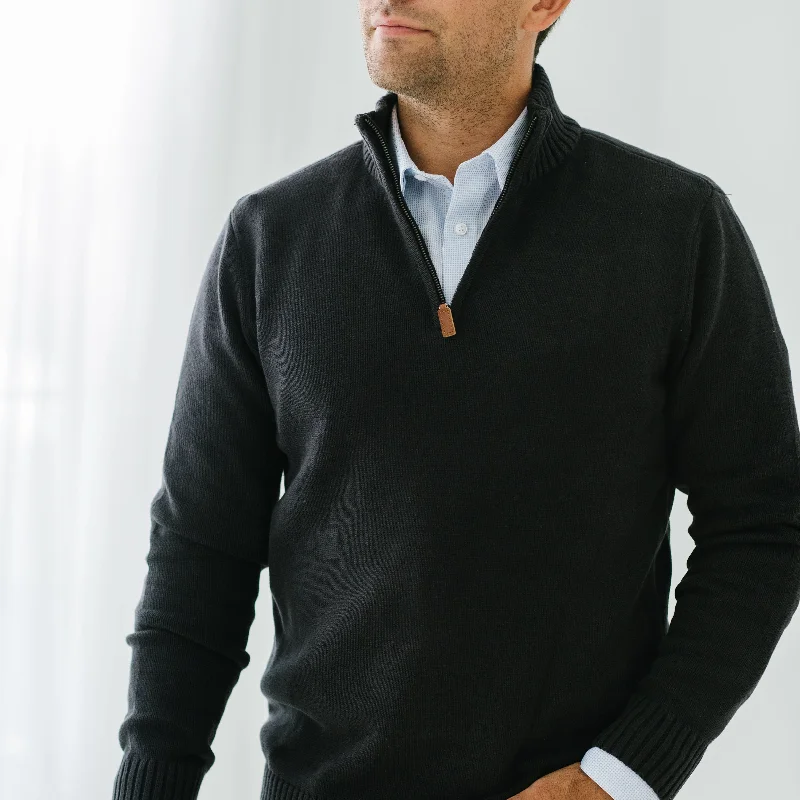 Casual And Comfortable navy boys Half Zip Pullover Sweater