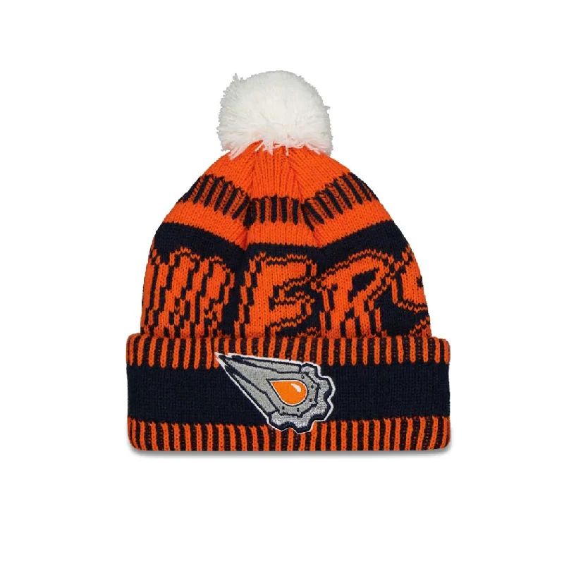 Short Design NHL - Kids' Edmonton Oilers Script Cuffed Knit Hat (HK5BRHDD5 OIL)