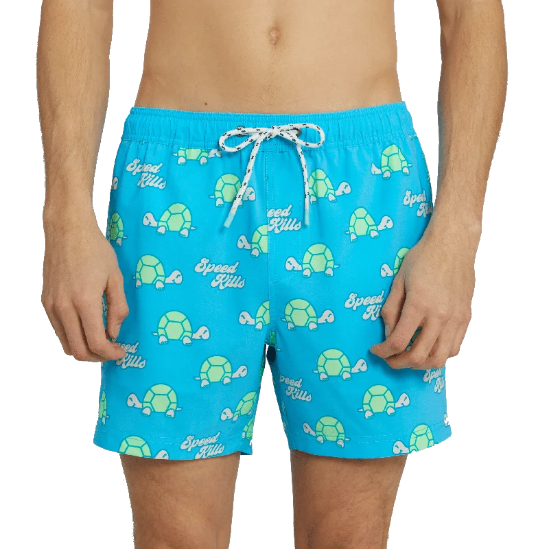 French Style Speed Kills Cyan Party Starer Shorts