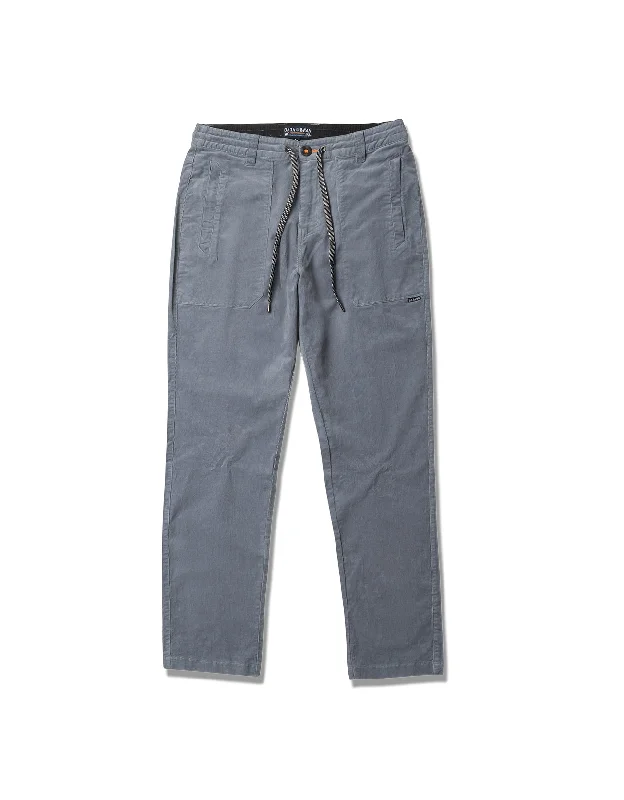 Slim Fit ARROYO - STEEL BLUE STRETCH CORDUROY WALK PANTS
