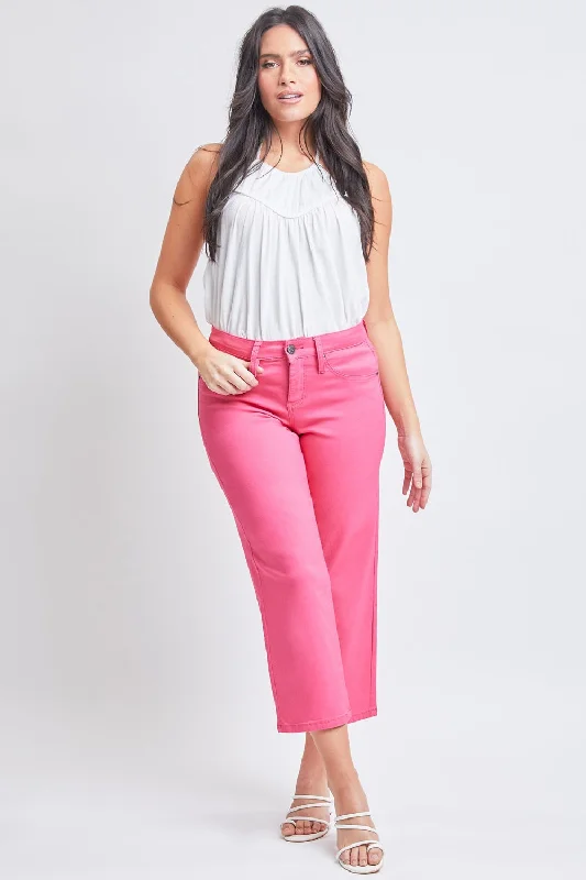Advanced Customization YMI Jeanswear Full Size Mid-Rise Hyperstretch Cropped Straight Pants