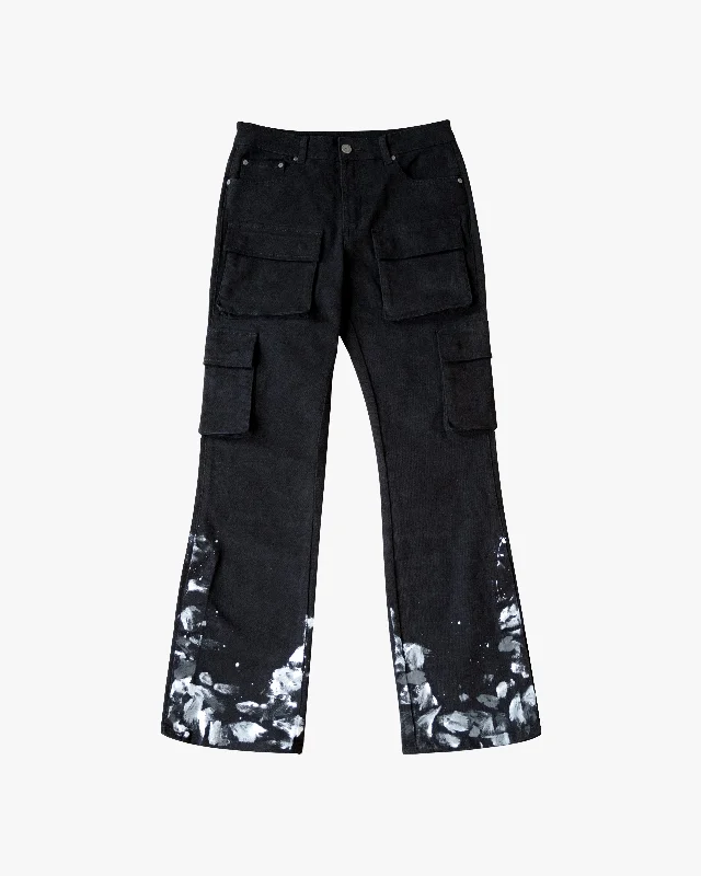 Feminine Charm EPTM SNAP CARGO DENIM - BLACK