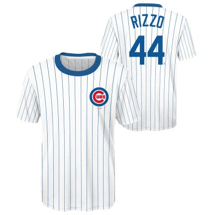 Fashion Selection Youth Chicago Cubs Anthony Rizzo White/Royal Cooperstown Player Sublimated Jersey Top Fashion Selection Youth Chicago Cubs Anthony Rizzo White/Royal Cooperstown Player Sublimated Jersey Top
