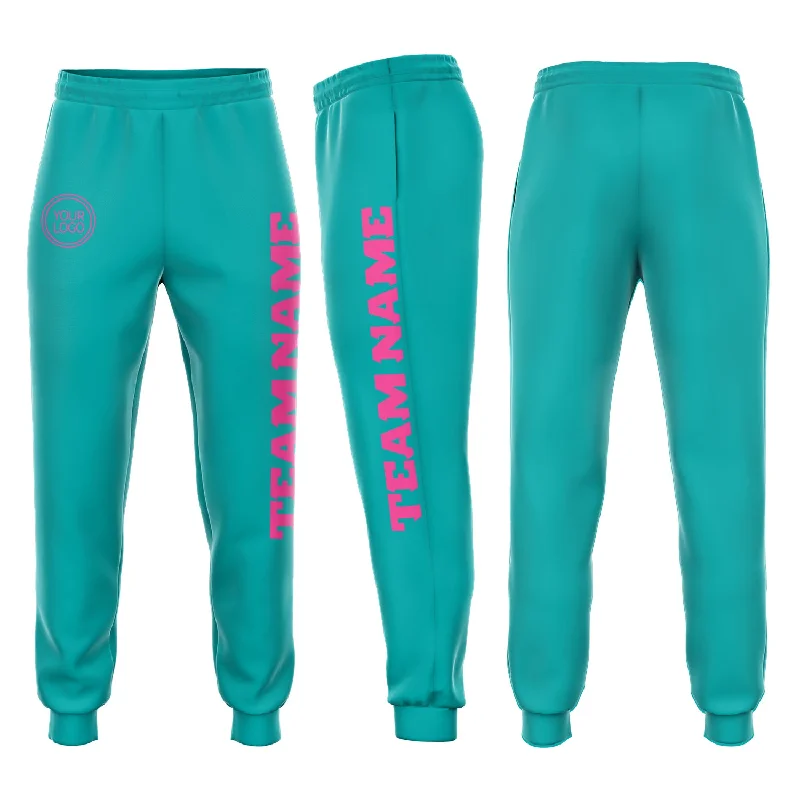 Celebrity Must-have Custom Aqua Pink Fleece Jogger Sweatpants