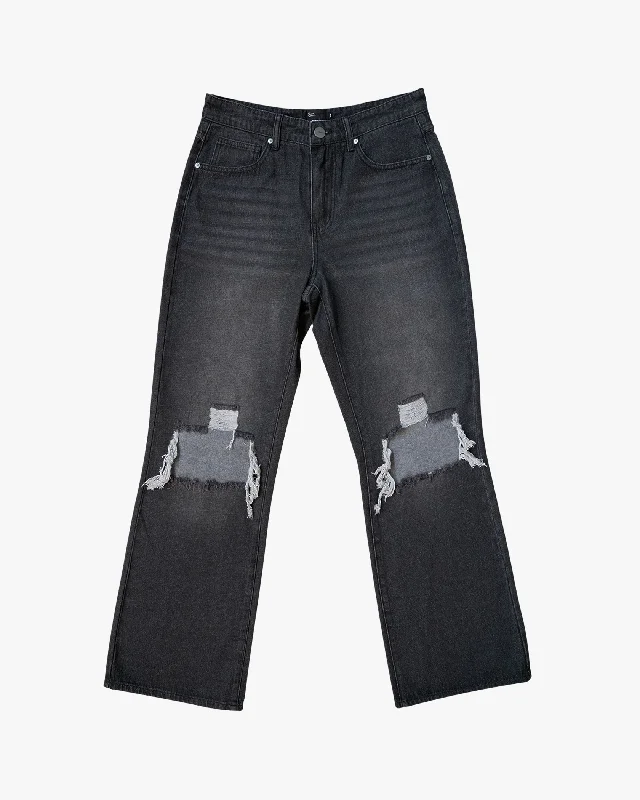 Classic EPTM DISTRESSED BAGGY JEANS - BLACK