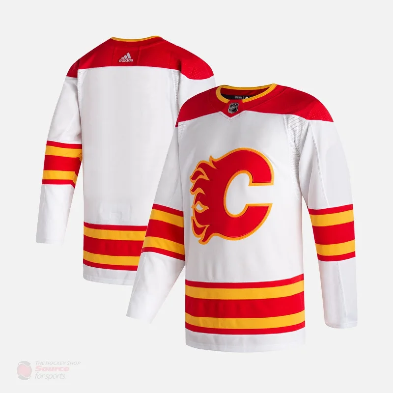 Personalized Design Calgary Flames Away Adidas Authentic Senior Jersey