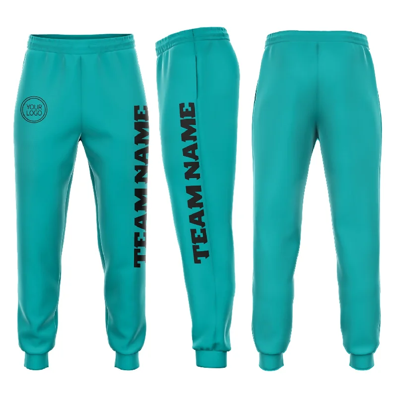 Modern Tailoring Custom Aqua Black Fleece Jogger Sweatpants