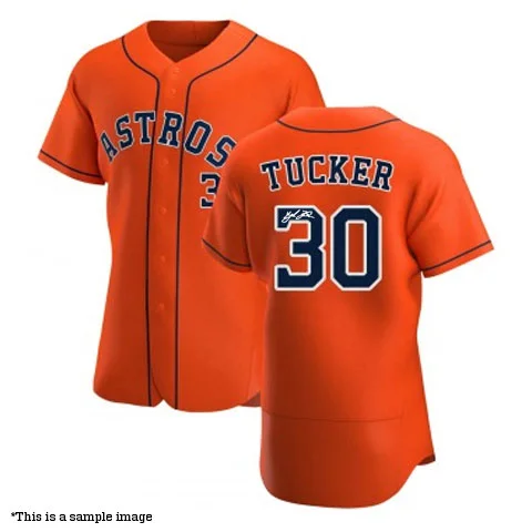 New Design Kyle Tucker Autographed Orange Astros Authentic Jersey