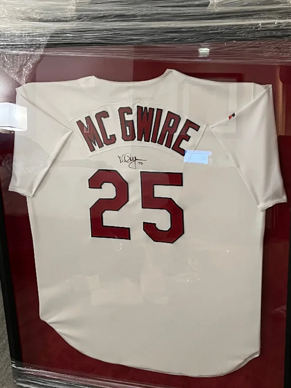 Elegant Wear Mark McGwire Framed Autographed Jersey - Player's Closet Project