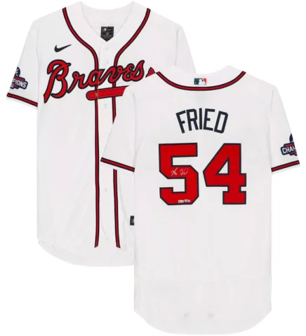 British Style Max Fried Autographed Braves Nike Authentic Jersey w/ 2021 World Series Patch British Style Max Fried Autographed Braves Nike Authentic Jersey w/ 2021 World Series Patch