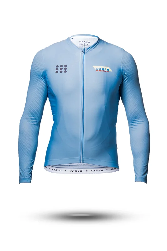 Simple Looks Men's Core LS Stratus Cycling Jersey (Azul)