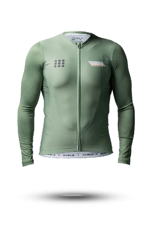 Comfortable Fashion Looks Men's Core LS Stratus Cycling Jersey (Forest)