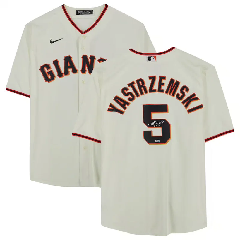 Classic Series Mike Yastrzemski Autographed Giants Cream Nike Replica Jersey