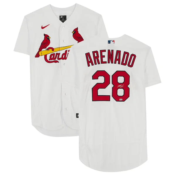 Comfortable Wear Nolan Arenado Autographed White Nike Authentic Cardinals Jersey