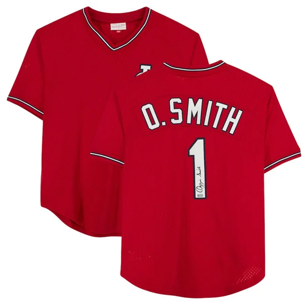 Design Trend Ozzie Smith Autographed Cardinals Red Mitchell & Ness Authentic Jersey Design Trend Ozzie Smith Autographed Cardinals Red Mitchell & Ness Authentic Jersey