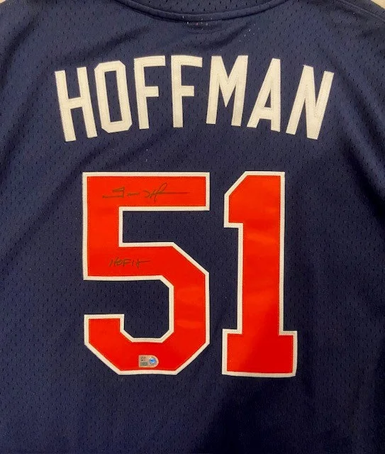Exclusive Customization Trevor Hoffman Autographed "HOF 2018" Padres Mitchell & Ness Navy Jersey Exclusive Customization Trevor Hoffman Autographed "HOF 2018" Padres Mitchell & Ness Navy Jersey