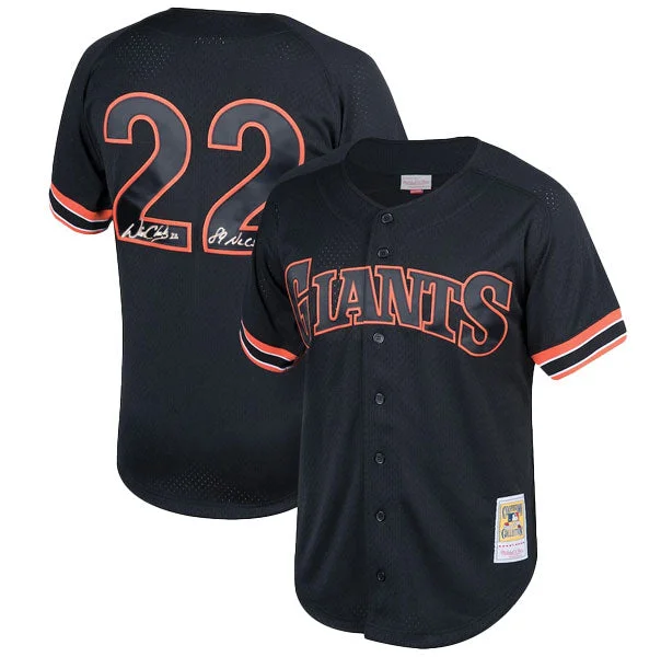 Integrated Design Will Clark Autographed "1989 NLCS MVP" Black Batting Practice Giants Mitchell & Ness Jersey Integrated Design Will Clark Autographed "1989 NLCS MVP" Black Batting Practice Giants Mitchell & Ness Jersey