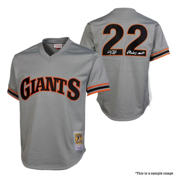 Sports Series Will Clark Autographed "1989 NLCS MVP" Grey Batting Practice Giants Mitchell & Ness Jersey Sports Series Will Clark Autographed "1989 NLCS MVP" Grey Batting Practice Giants Mitchell & Ness Jersey