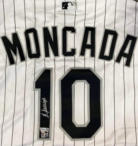 Lazy Home Yoan Moncada Autographed White Sox Home Authentic Jersey