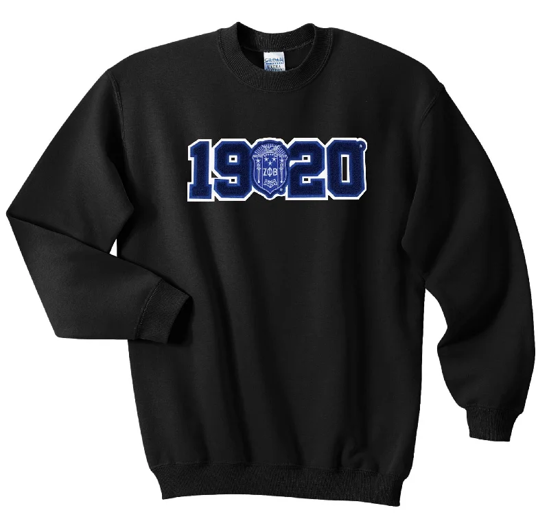 Embroidery Design Zeta Chenille Crest/Date Crewneck
