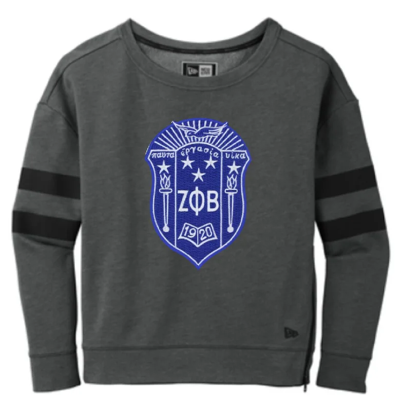 Street Cool Zeta Crest Varsity Crewneck