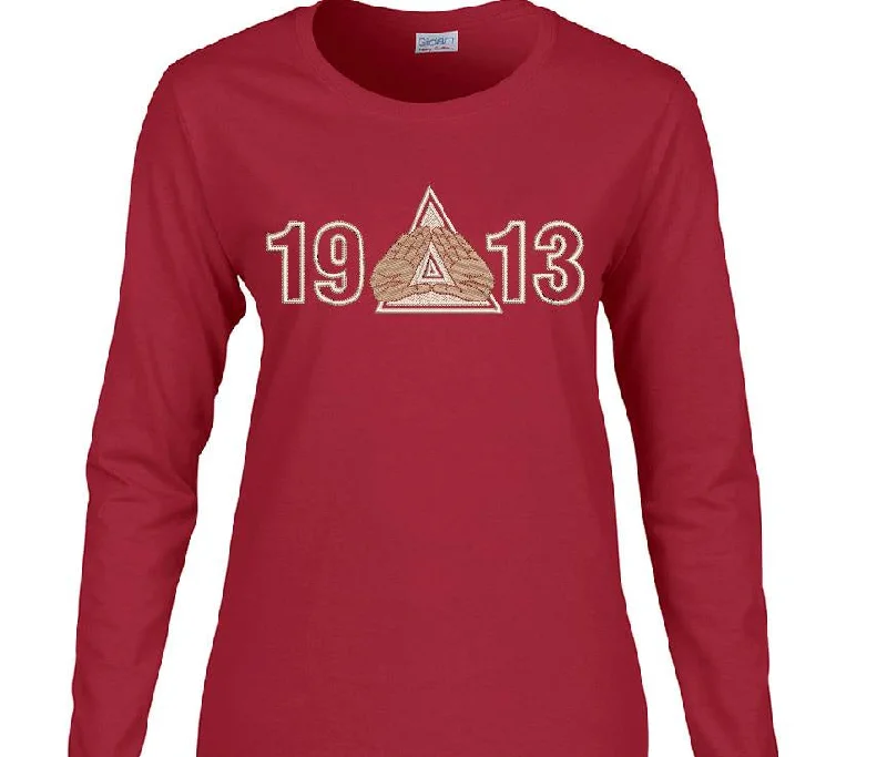 High-end Wear Delta Long Sleeve Hand Sign Tee