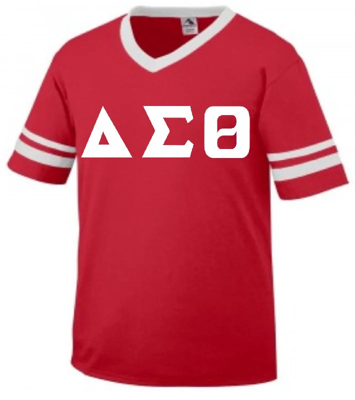 Effortless Elegance Delta Striped Jersey Tee