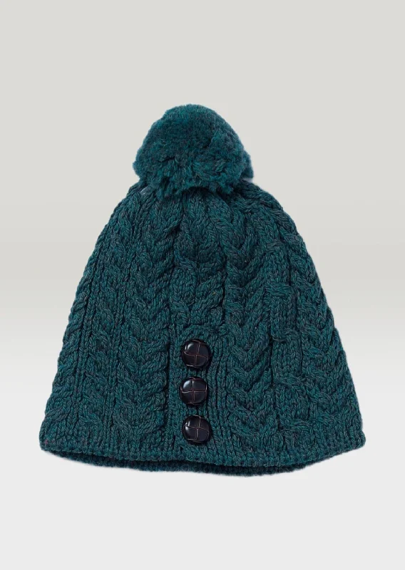 Luxury Style Aran Cong Hat | Connemara Green